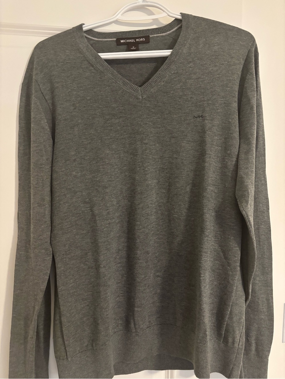 Michael Kors Men's Gray V-Neck Sweater